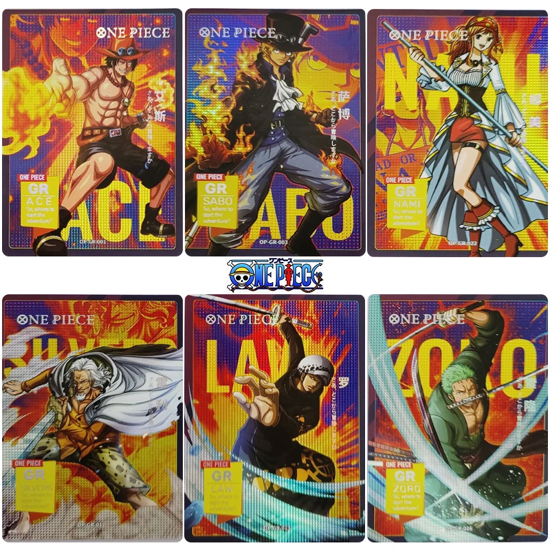 

ONE PIECE GR LR EX series Collection card Portgas D Ace Roronoa Zoro Anime characters Flash card Cartoon toys Christmas gift