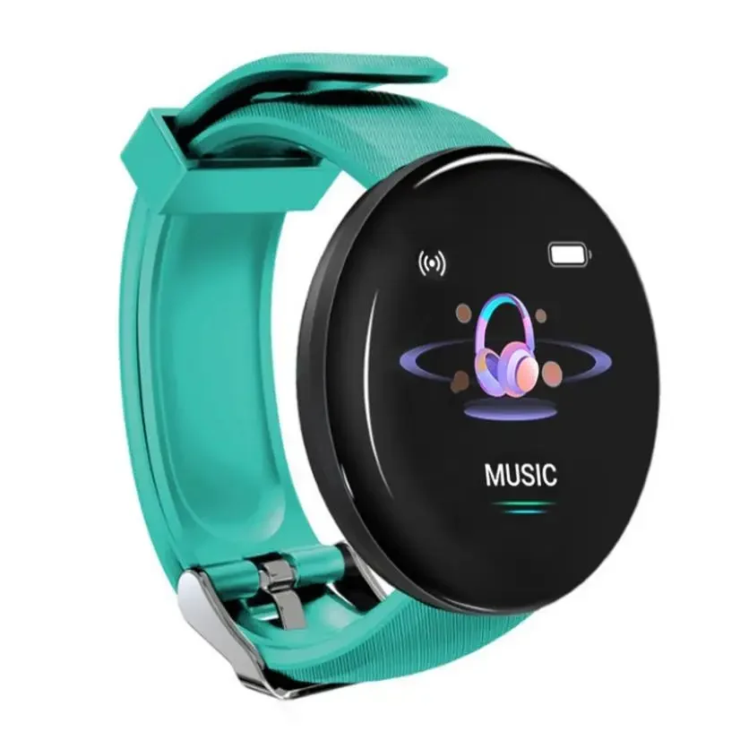 2024 New D18S Colorful Touch Screen 3D Sport Watch Pedometer Smart Watch Fitness Heart Rate Monitor Women Clock Smartwatch