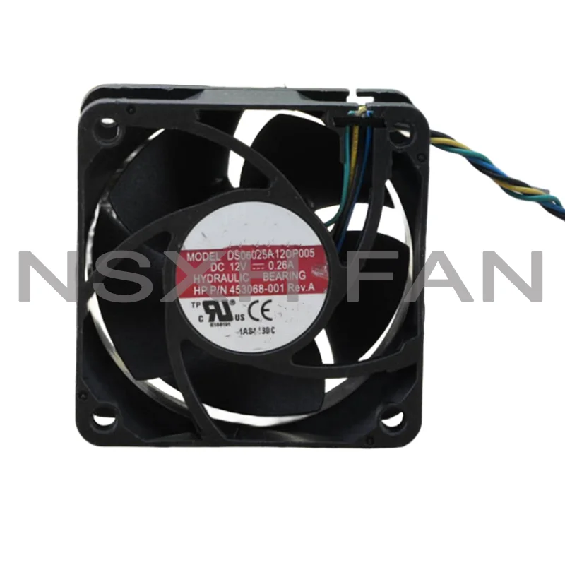 Ventilador de refrigeración ORIGINAL 6025, 12V, 0.26A, 4 cables, PWM DS06025R12UP005