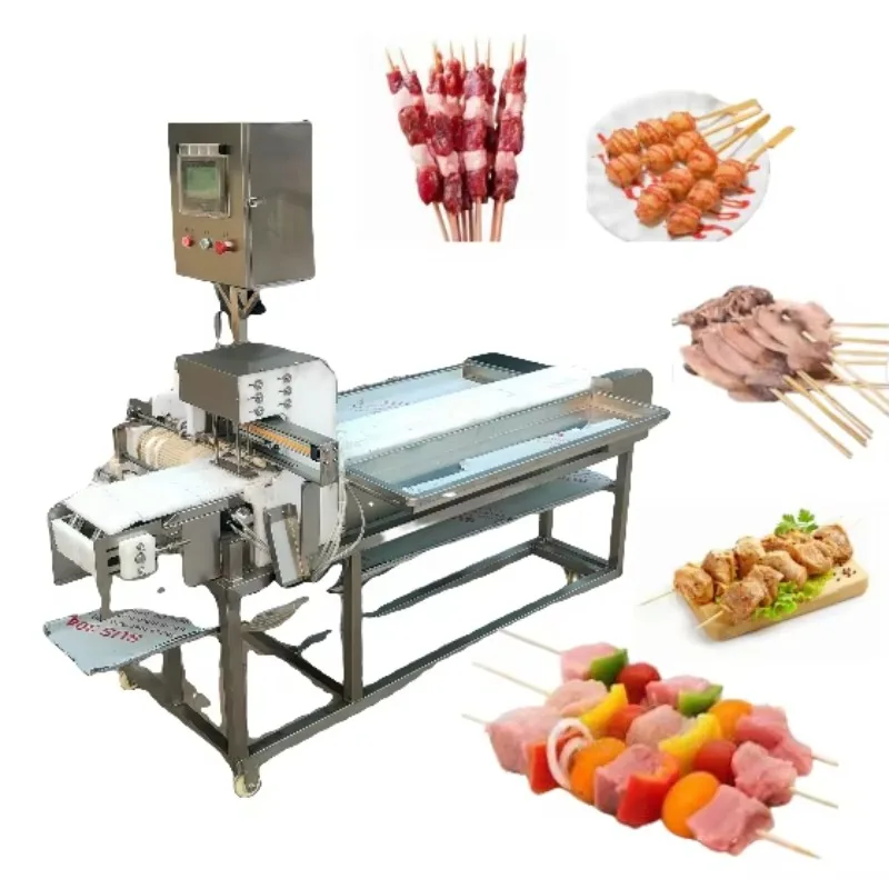 Multi-purpose Fully Automatic Meat Skewering Machine Custom Shawarma BBQ and Souvlaki Kebab Making Machinery