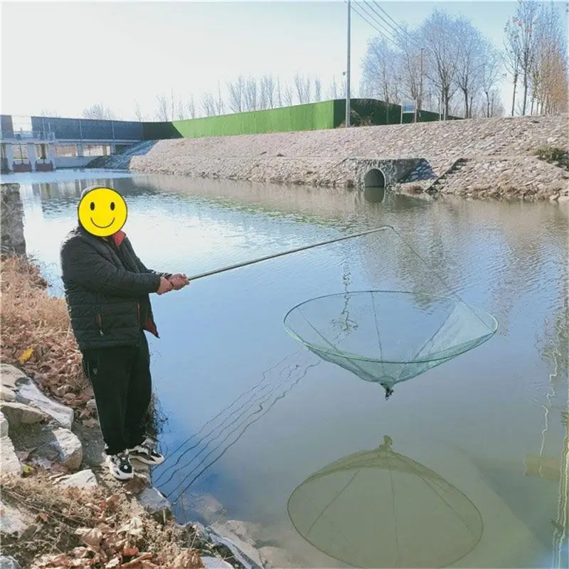 Drop Fishing Landing Net Crayfish Shrimp Catcher Tank Casting Network Mesh For Fish Eels Trap Cage Prawn Bait Crab Netting Small