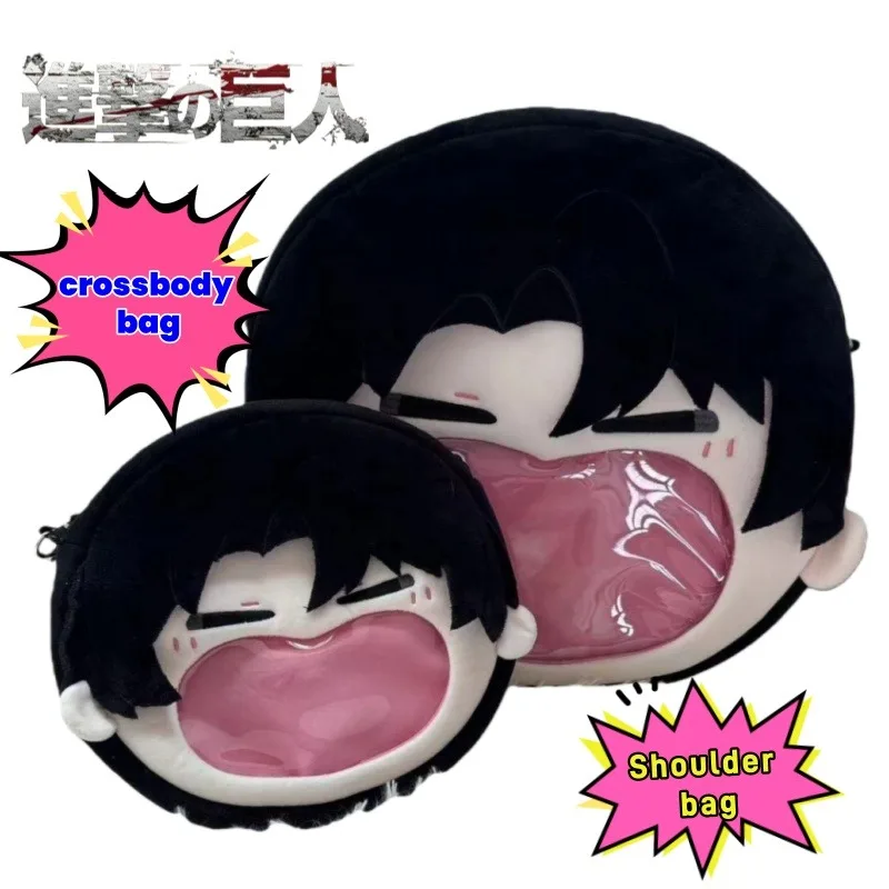 

Новая сумка через плечо «Атака Титанов» с Леви Аккерманом, креативная, милая, мультяшная, для студентов, для прогулок, для хранения вещей