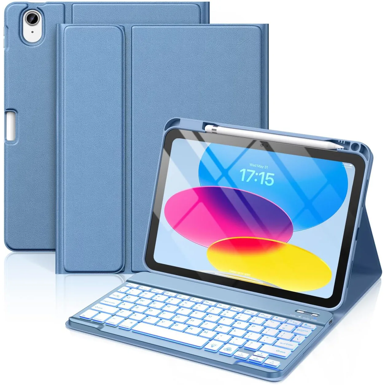 Smart Case for iPad Air 11 M2 M3 Detachable Wireless Bluetooth Keyboard iPad Air 11 2026 Cover Support Charging  With Pen Holder