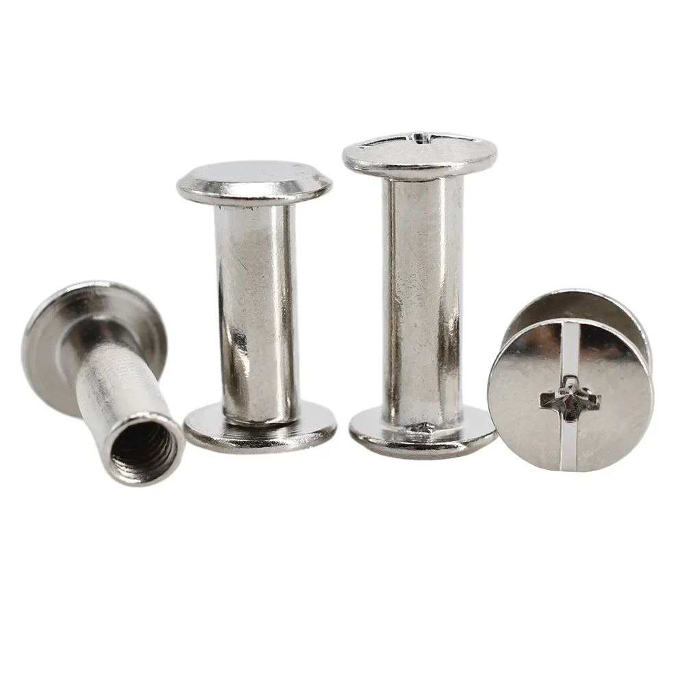 Stainless Steel/Carbon Phillips Chicago Screws Leather Belt Purse Binding Screw Photo Album Calendar Nails Bookbinding Rivets
