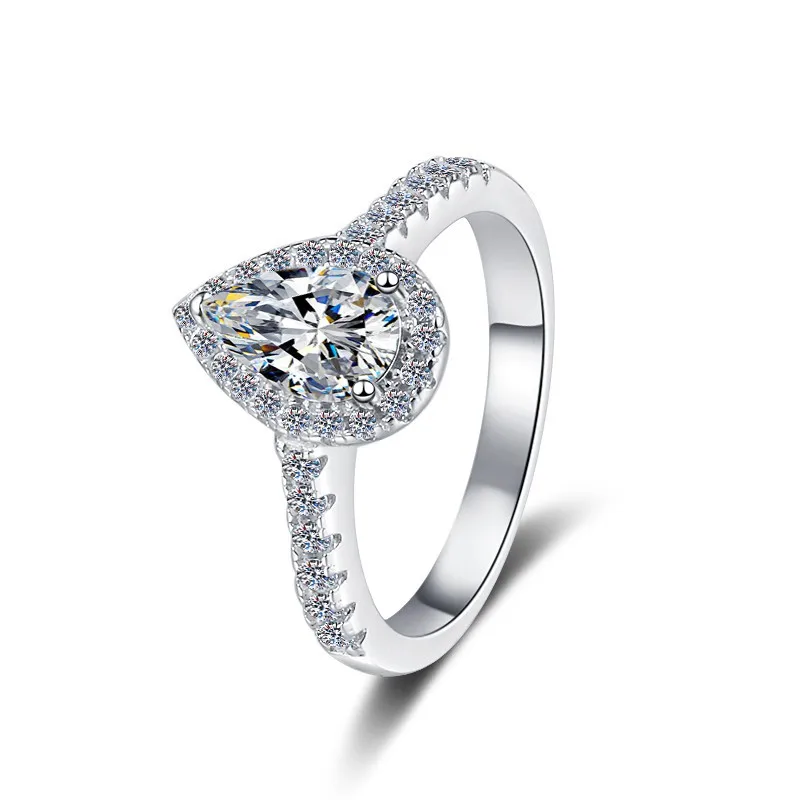 

Women's Teardrop Ring in PT950 Platinum with 1Ct Moissanite Elegant Tarnish-Resistant Shine for Special Occasions