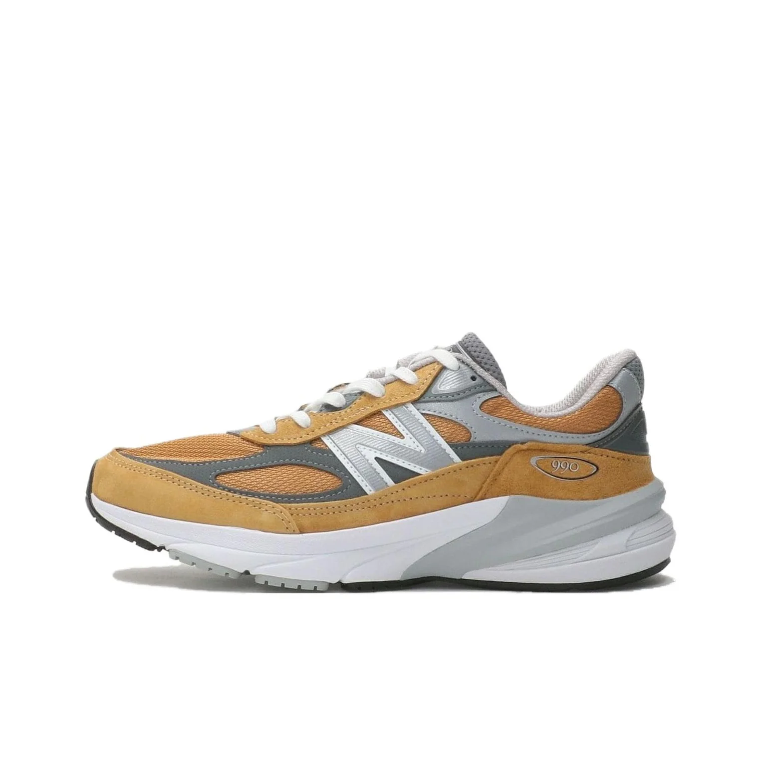 حذاء كاجوال New Balance NB 990 V6 بمقدمة مستديرة ومريح وقصة منخفضة للرجال والنساء، بني، رمادي، أبيض #2