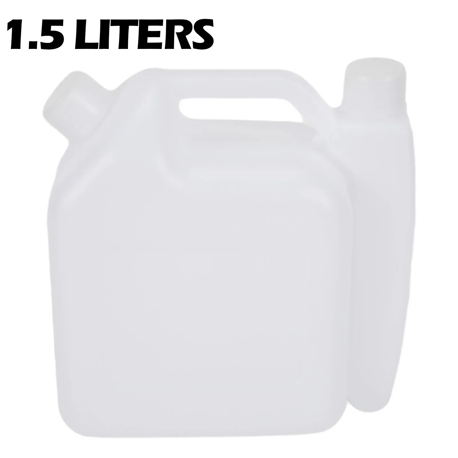 1.5L Litre 2-Stroke Petrol Fuel Oil Mixing Bottle Tank For Trimmer Chainsaw Plastic 1.5L White Mixing Bottle Chainsaw Tool Part