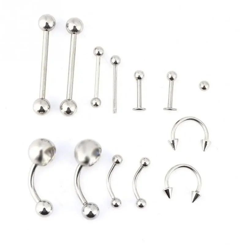 1 Set Disposable Professional Body Piercing Tool Kit Piercing Needle Clamp Tools Ear Tragus Nose Eyebrow Navel Piercings /