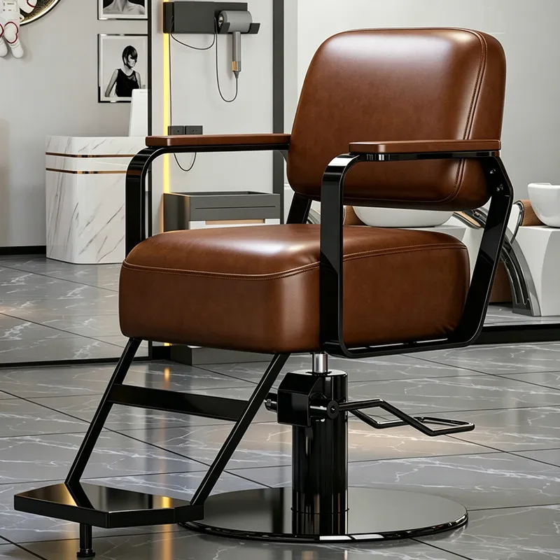 Fashionable Luxury Hair Barber Nordic Modern Design Hair Barber Shop Vintage Aesthetic Silla De Barbero Commercial Furniture