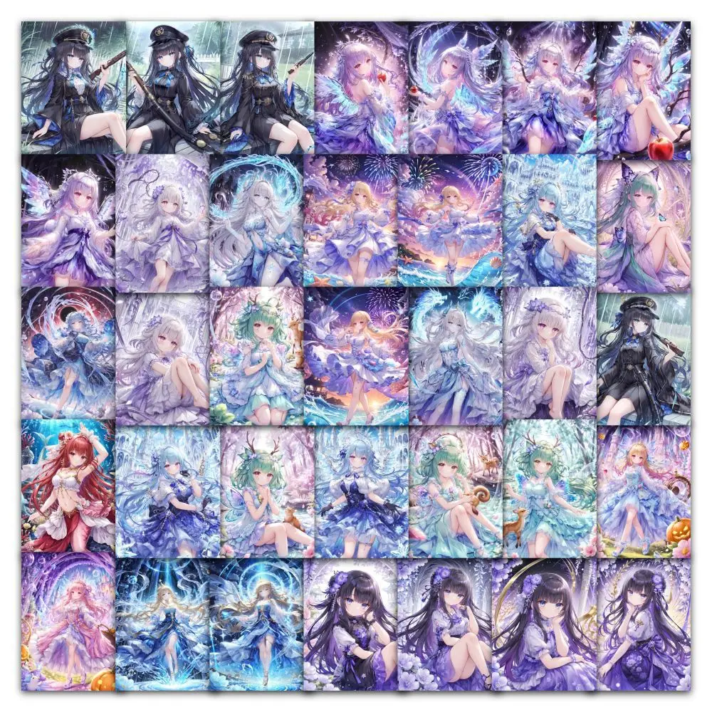 

10/60PCS 2D Anime Lolita Cartoon Stickers Decorative Waterproof Vinyl Stickers for iPad Phone Cases Cups Luggage Kids Toy