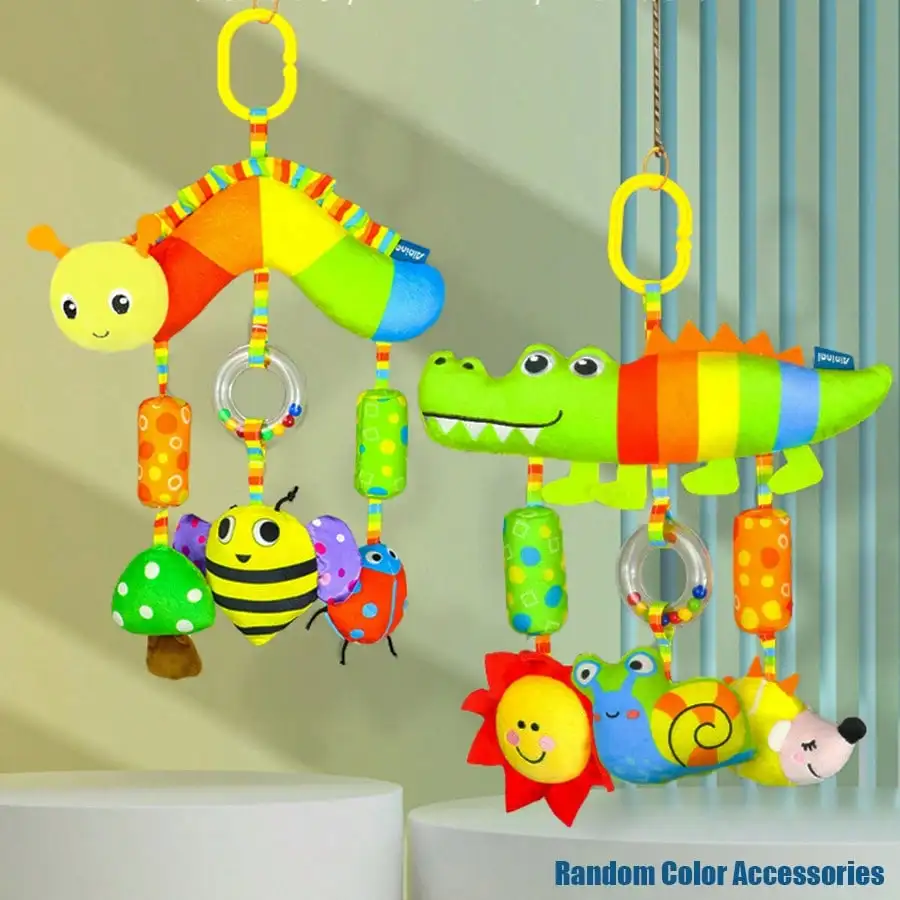 ของเล่นแขวนรถเข็นเด็กและเบาะนั่งในรถยนต์, ของเล่นสัตว์สีดำและสีขาวที่มีความคมชัดสูง, ของเล่นเสริมพัฒนาการสำหรับเด็กแรกเกิด