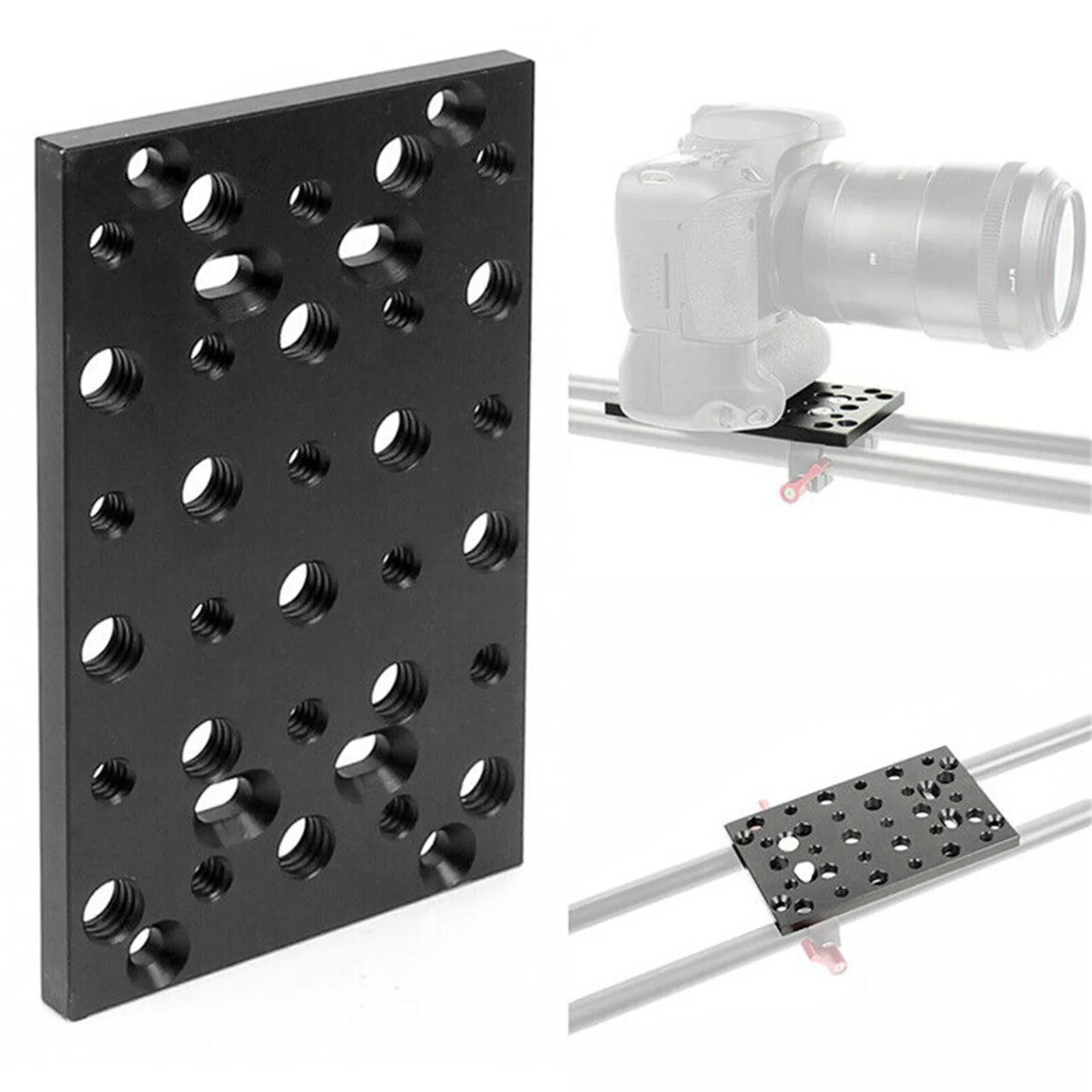 Switching Plate Camera Mounting Cheese Plate Mount Board SLR 1/4 3/8 For Railblocks Dovetails Short Rods For Canon 5D2 5D3 5D4