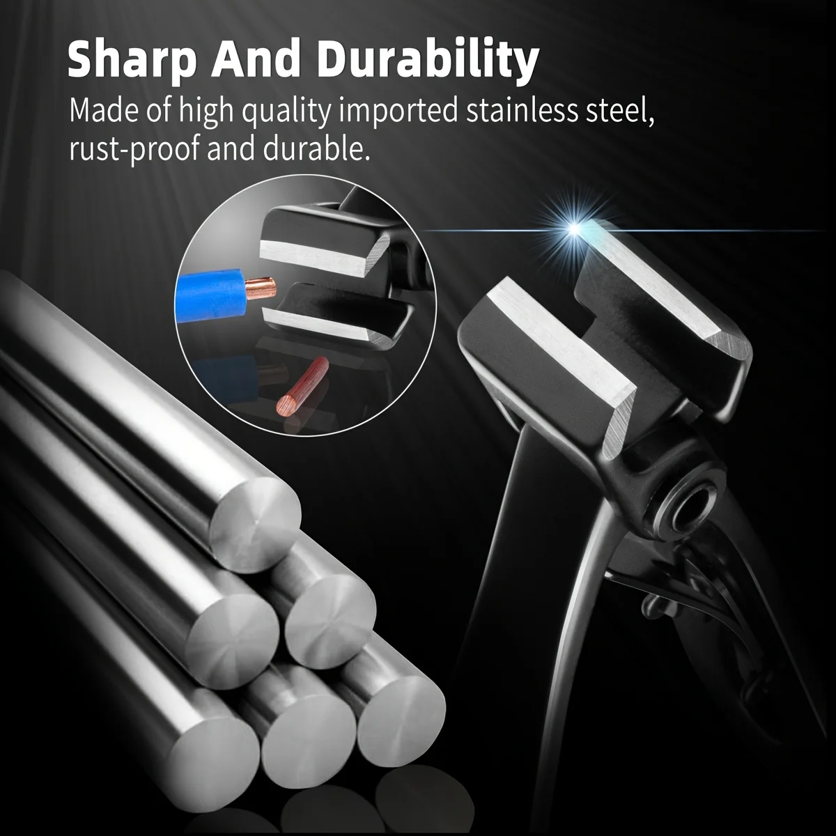 모던 스트레이트 손톱깎이, 17mm 넓은 턱 개방형 헤비 듀티 두꺼운 발톱깎이 철제 보관함 포함 합금강 블레이드