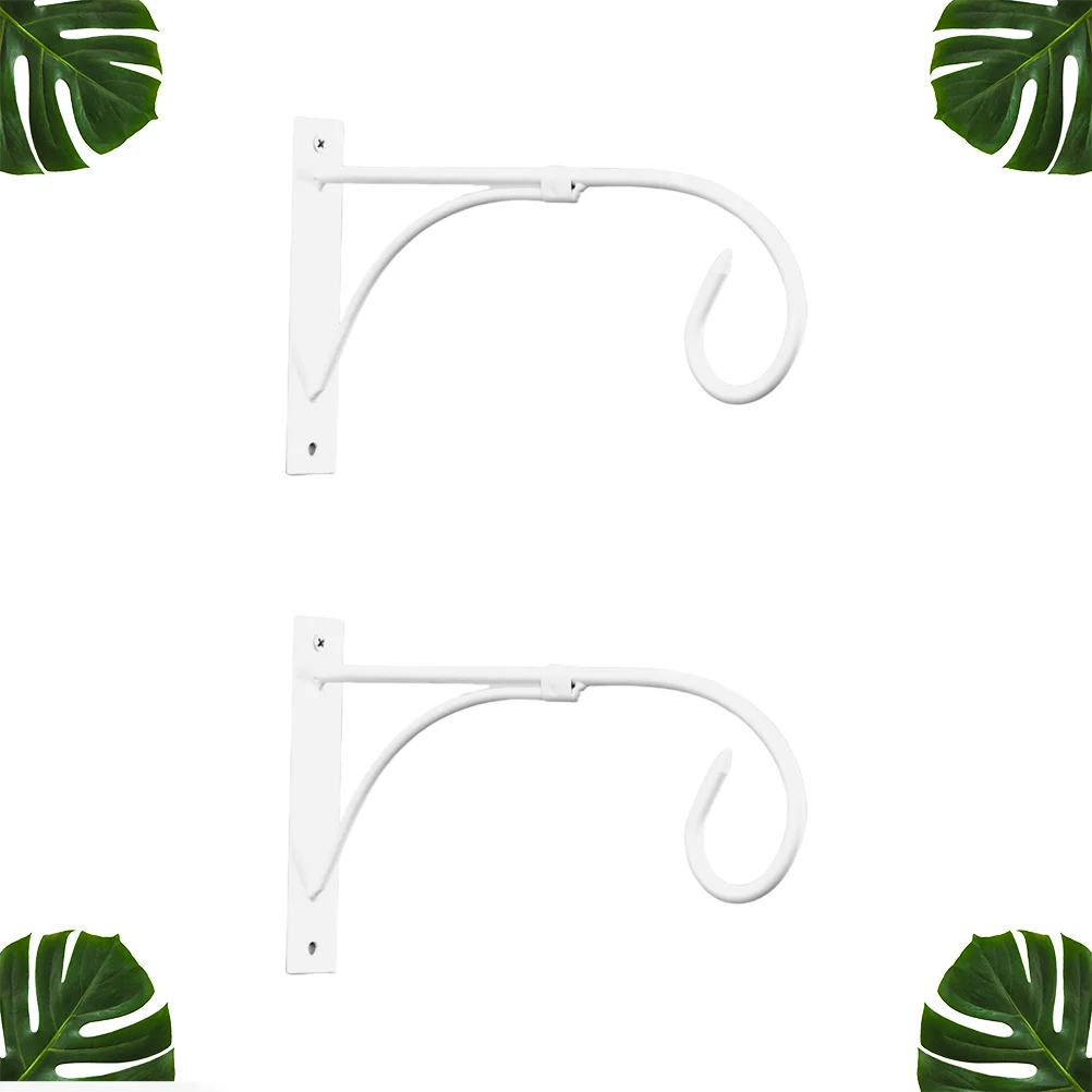 Bonsai Hanging Hook Flowerpot Holder Flower Basket Hanger Bonsai Pot Gardening Hooks for Home Shop (White)