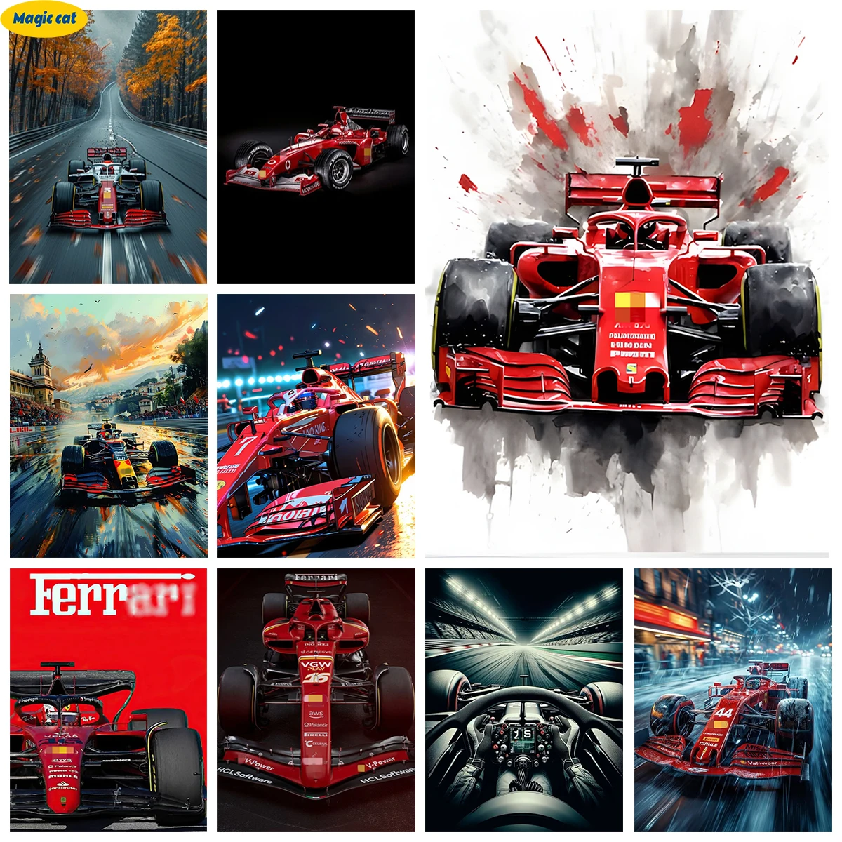 

Formula 1 Diamond Art Painting Formula Racing Picture Diy Diamond Embroidery Cross Stitch Kit Adult Handicraft Mosaic Home Decor