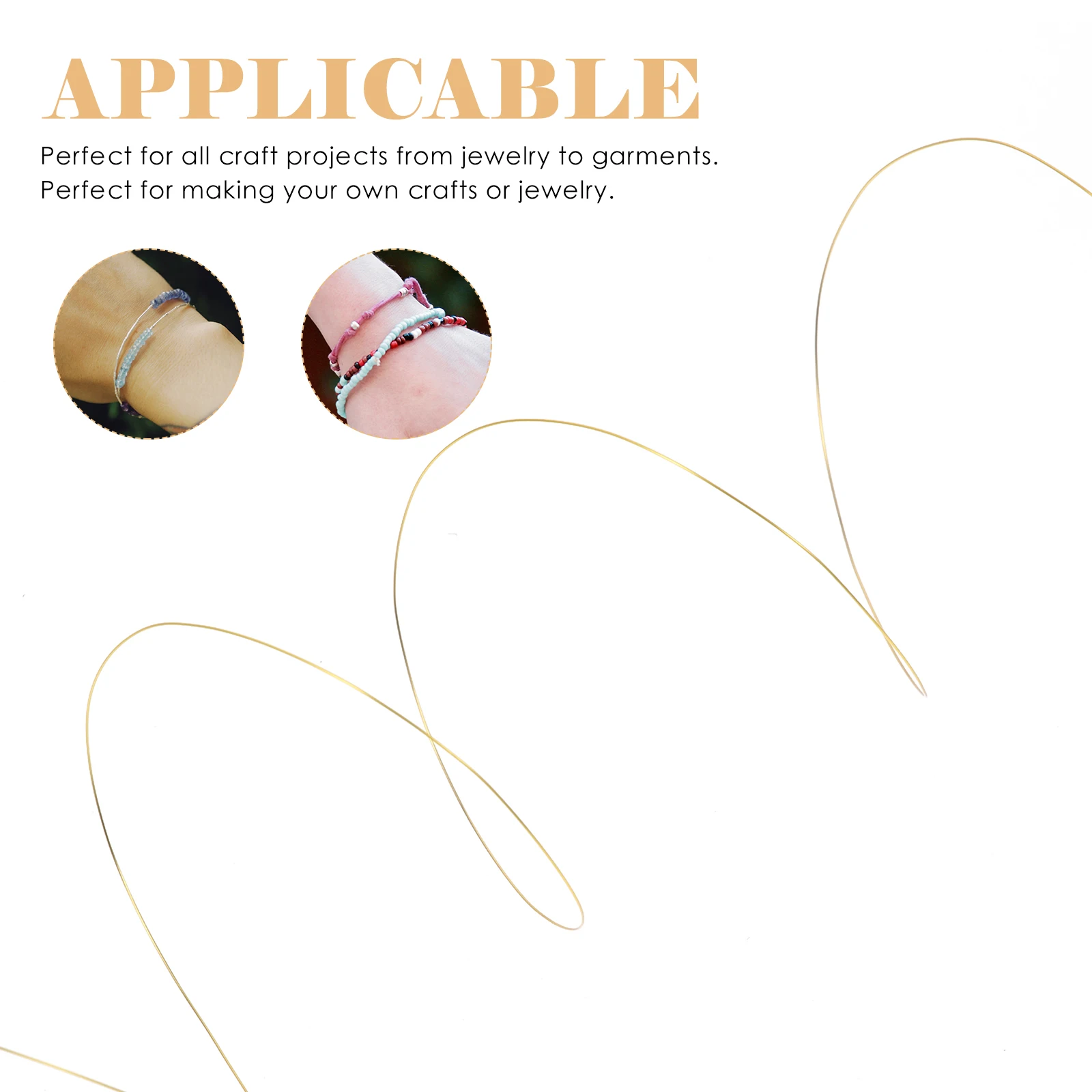 

Copper Wire Bead for Jewelry Making Kit Stringing Crafting Millinery Beading Thin
