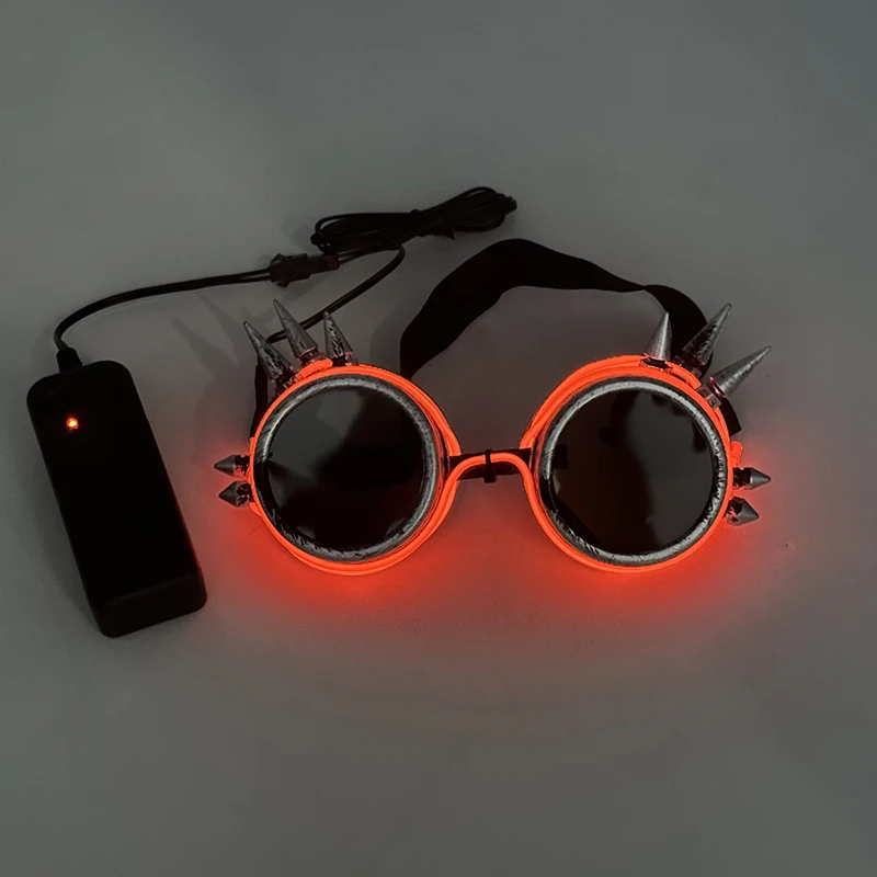 LED-Sonnenbrille, Maskerade, Konzertclub, Rave-Zubehör, leuchtende Sonnenschutzbrille, Cyberpunk-Männerbrille, Damen-LED-Rosa-Brille – Detail 18