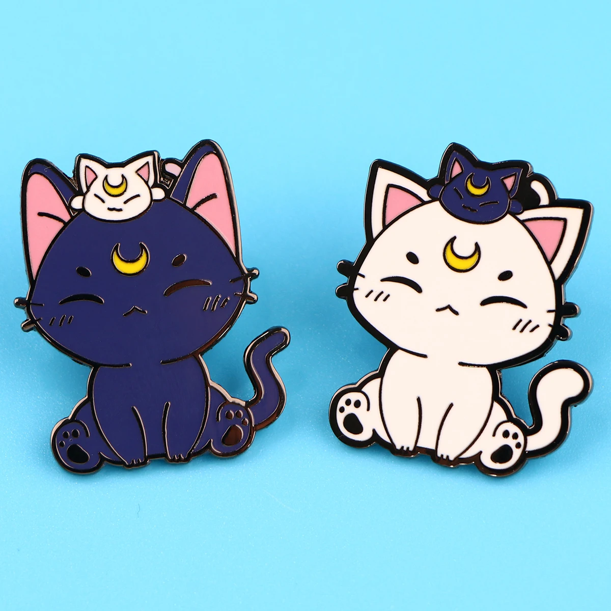 

Anime Moon Cats Pin Cute Characters Enamel Pin Women's Brooch Backpack Badges Brooches for Clothing Badges Jewelry Accessories