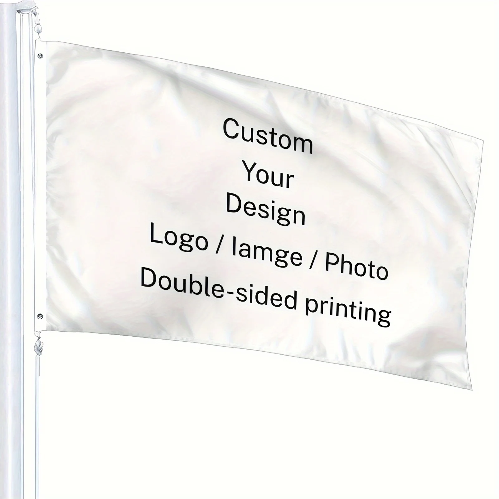 1pc Custom Double-Sided Indoor Outdoor Flag, Personalized with Your Own Image/Photo/Logo, No Flagpole, Four Sizes to Choose