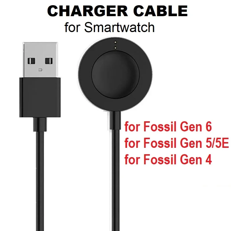 

Charger Cable for Fossil Gen 6 /Gen 5E/Carlyle/Julianna/Garrett HR/Gen4 Explorist/Venture HR Smart Watch USB Charging Cords Dock