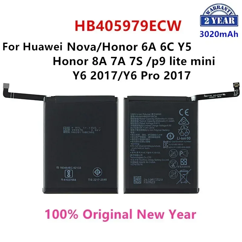 Orginal HB405979ECW 3020mAh Battery For Huawei Nova CAZ-AL10 TL00 CAN L01 CAN-L02 L12 Enjoy 6S p9 lite mini +Tools