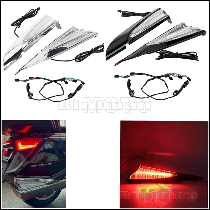 1 Pair Saddlebag Decorative Light For Honda Gold Wing GL1800 F6B Motorcycle LED Rear Running Light Turn Signal Indicator 2018-Up