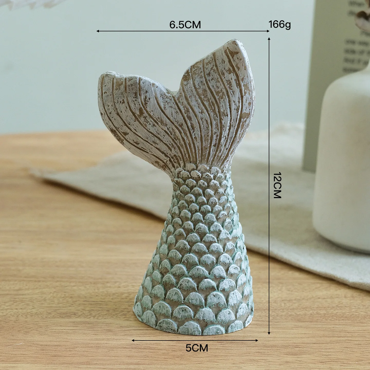Mediterranean Style Resin Beauty Fish Tail Ornament, Living Room Desktop Model Room, Creative Home Decoration