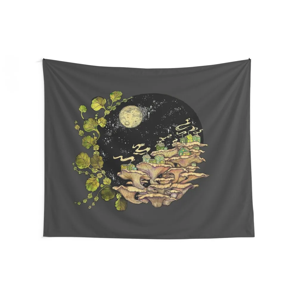 Village || Surreal Illustration by Chrysta Kay Tapestry Bedroom Deco Home And Comfort Decor Tapestry