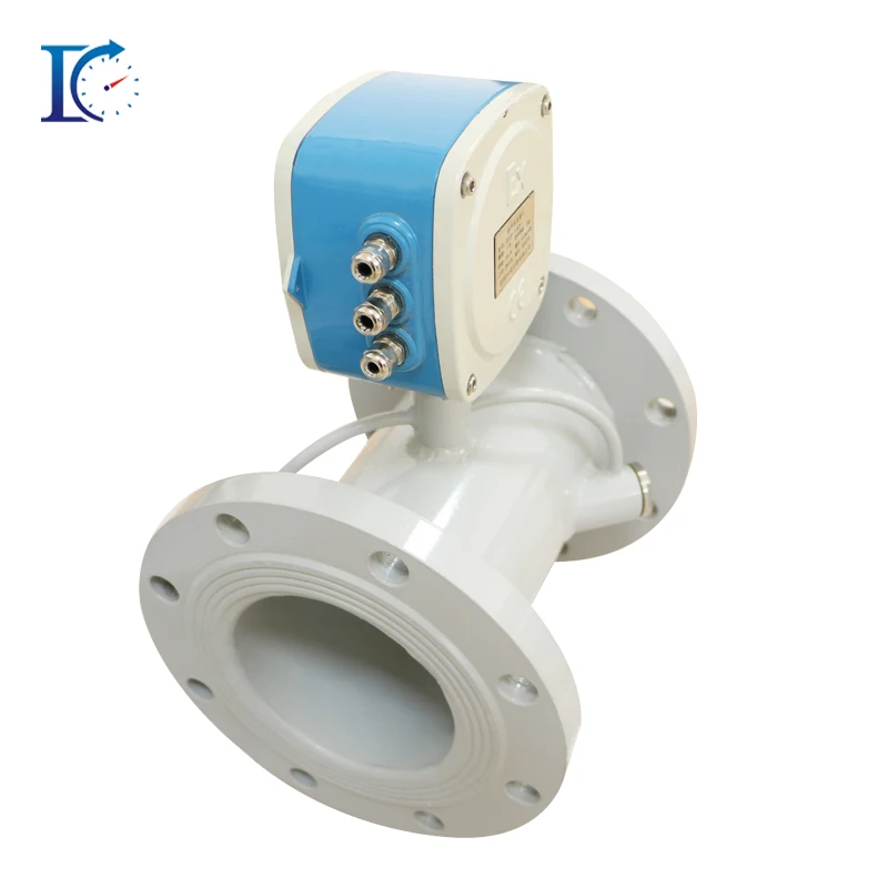 Inline 4-20 ma Ultrasonic Flowmeter Liquid and Water Flow Meter Sensor with 4-20 ma Ultrasonic Water Flowmeter for Pipe Section