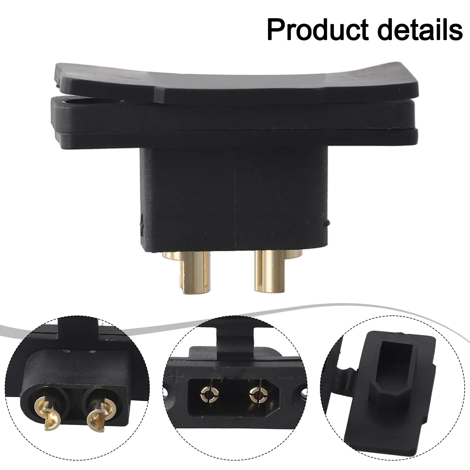 Electronic Connector Yellow black Gold Plated Connector 0.30m Contact Resistance 90A Continuous Current PA Insulation Material