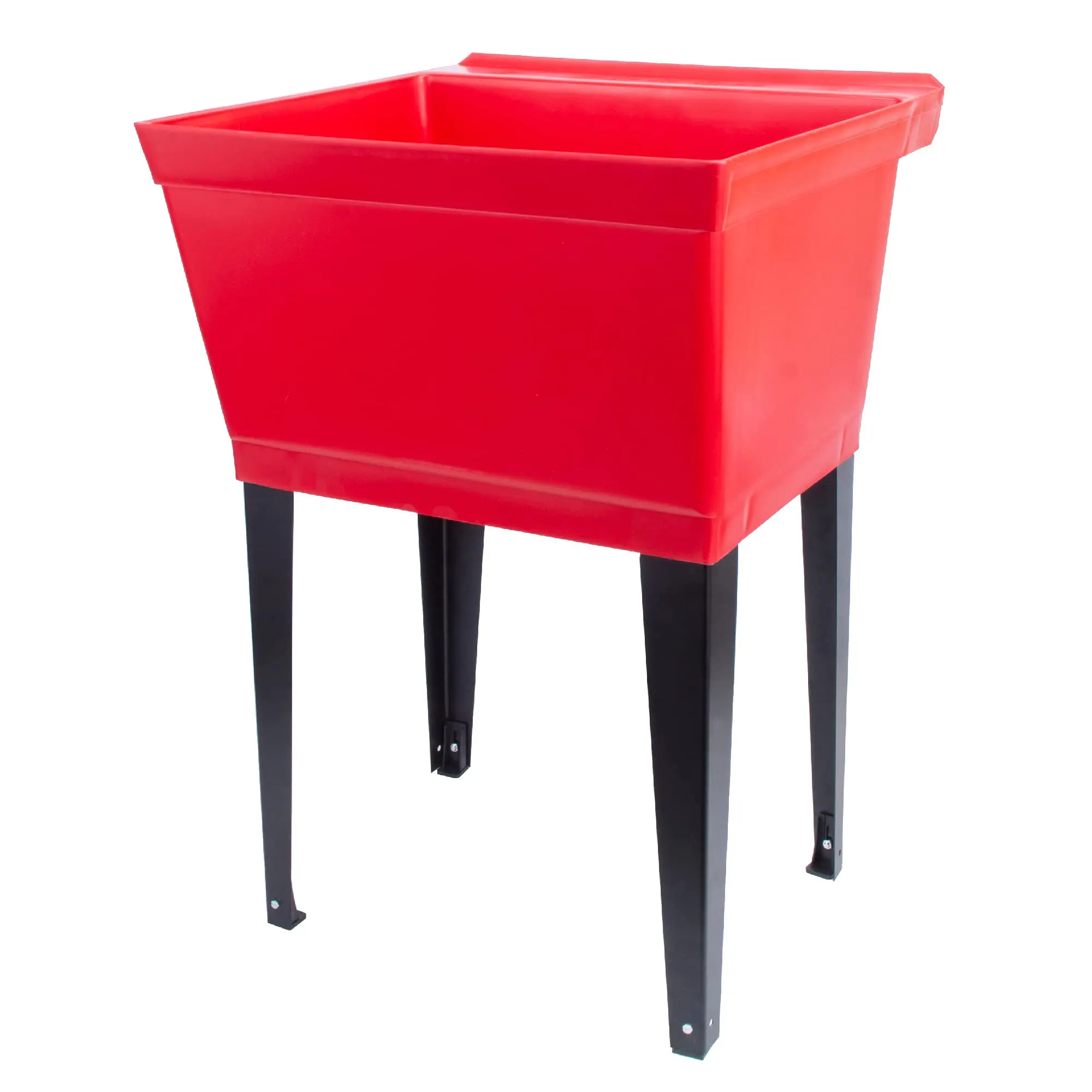 19 Gallon Utility Sink Laundry Tub by with Adjustable Metal Legs, Ideal for Laundry room, Basement, or Garage Workshop.