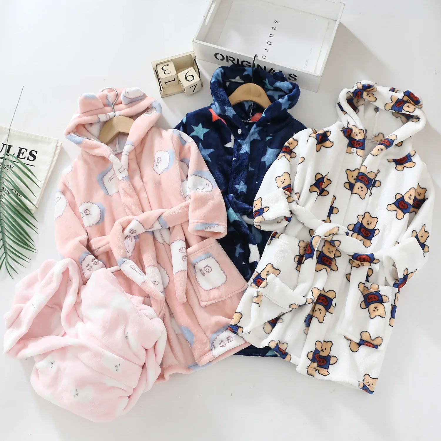 

Одежда для сна для мальчиков, детский халат для детей 6, 8, 10, 12 лет, зимний рождественский банный халат для девочек, пижамы с изображением оленя, детский халат