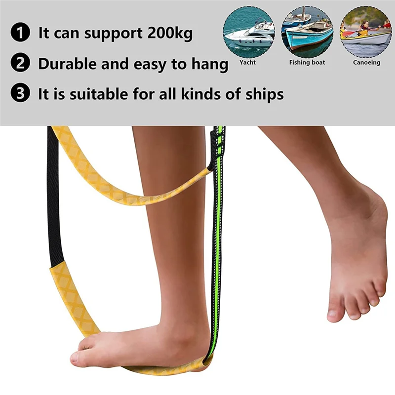 

Marine Rope Ladder,For Inflatable Boats, Fishing Boats, Kayaks, Motorboats, Portable Marine Boarding Rope Ladder Elevators