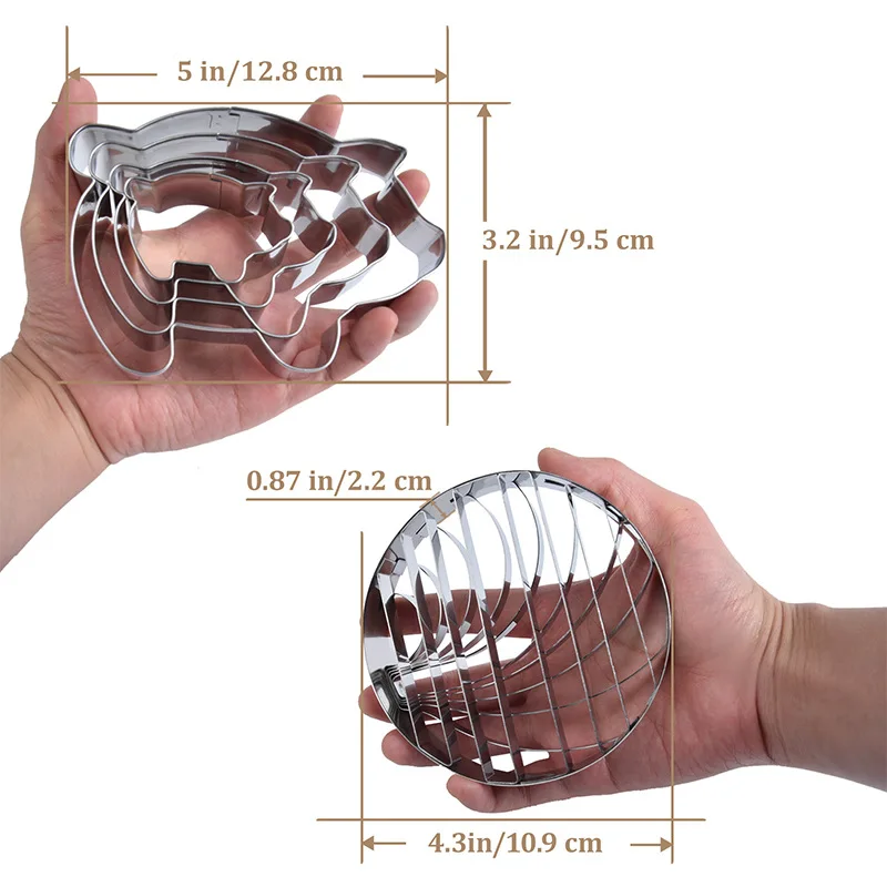 Concha Cutter Stainless Steel Bread Stamp Sandwich Bread Tool Double Sided Conch Cutter Cake Mold for Baking kitchen tools