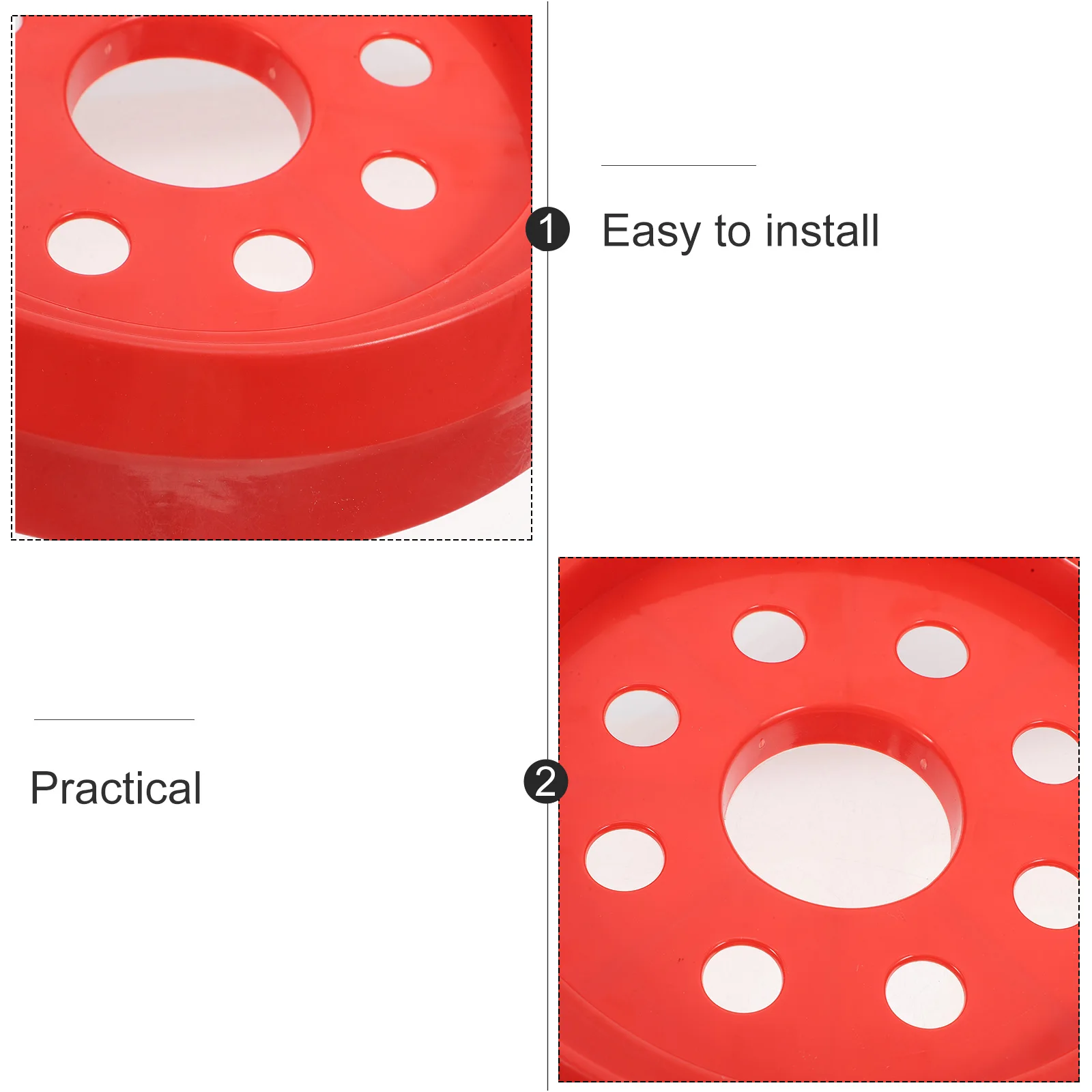 Supporto base per estintore Organizzatore in polvere secca in plastica Strumento di fissaggio per supporto per auto Staffa di supporto per supporto rosso