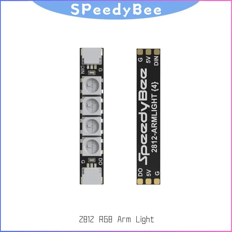 1Set (4pcs) SpeedyBee Programmable 2812 RGB LED Light Strips - 5V Armlight for RC Whoop Quadcopter & FPV Drone Frame