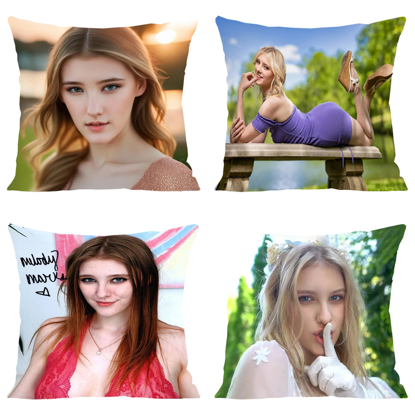 M-Melody Marks Fan Gifts Home Decor 45x45 Cushion Cover for Living Room Cushions Covers for Bed Pillows Decorative Pillowcase