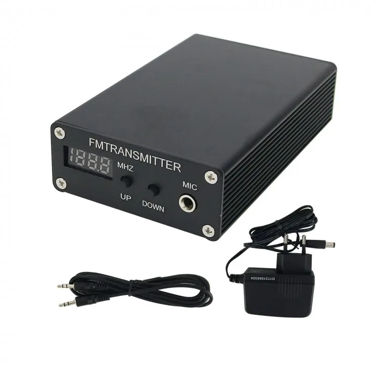 

5W Digital Wireless Headphone Stereo FM Transmitter Audio Transmission Radio PLL Black