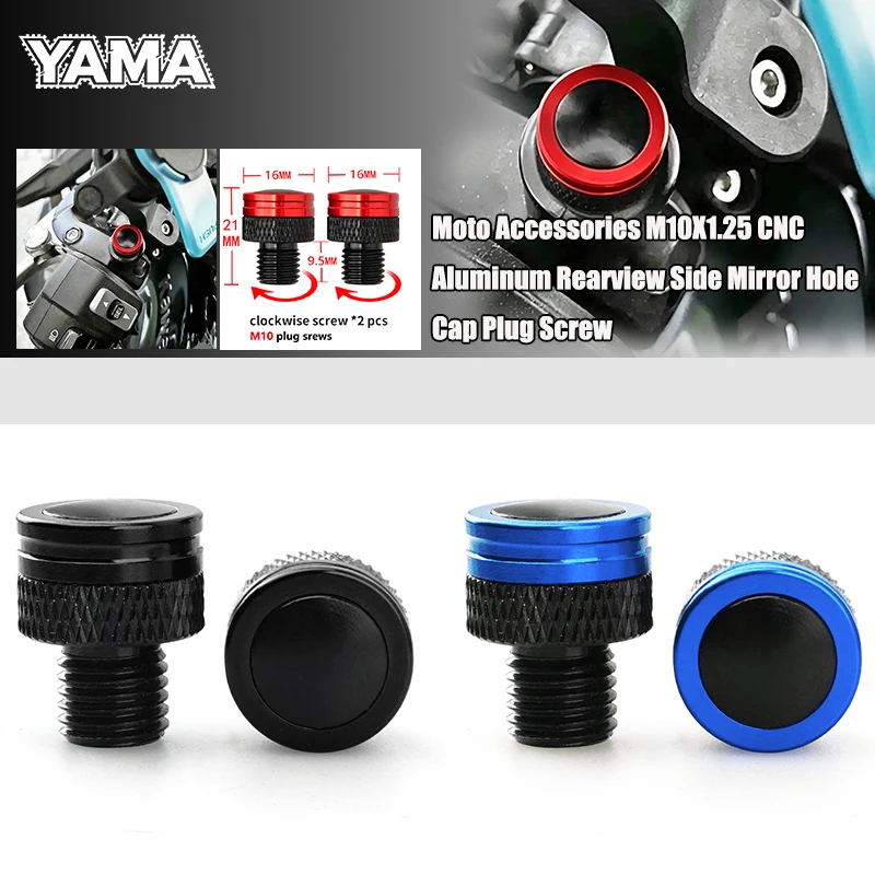 Motorcycle For Gilera GP800 Fuoco Nexus 500 Runner 50 125 200 CNC Aluminum Mirror Hole Plugs Screws Bolts Cover Caps M10*1.25