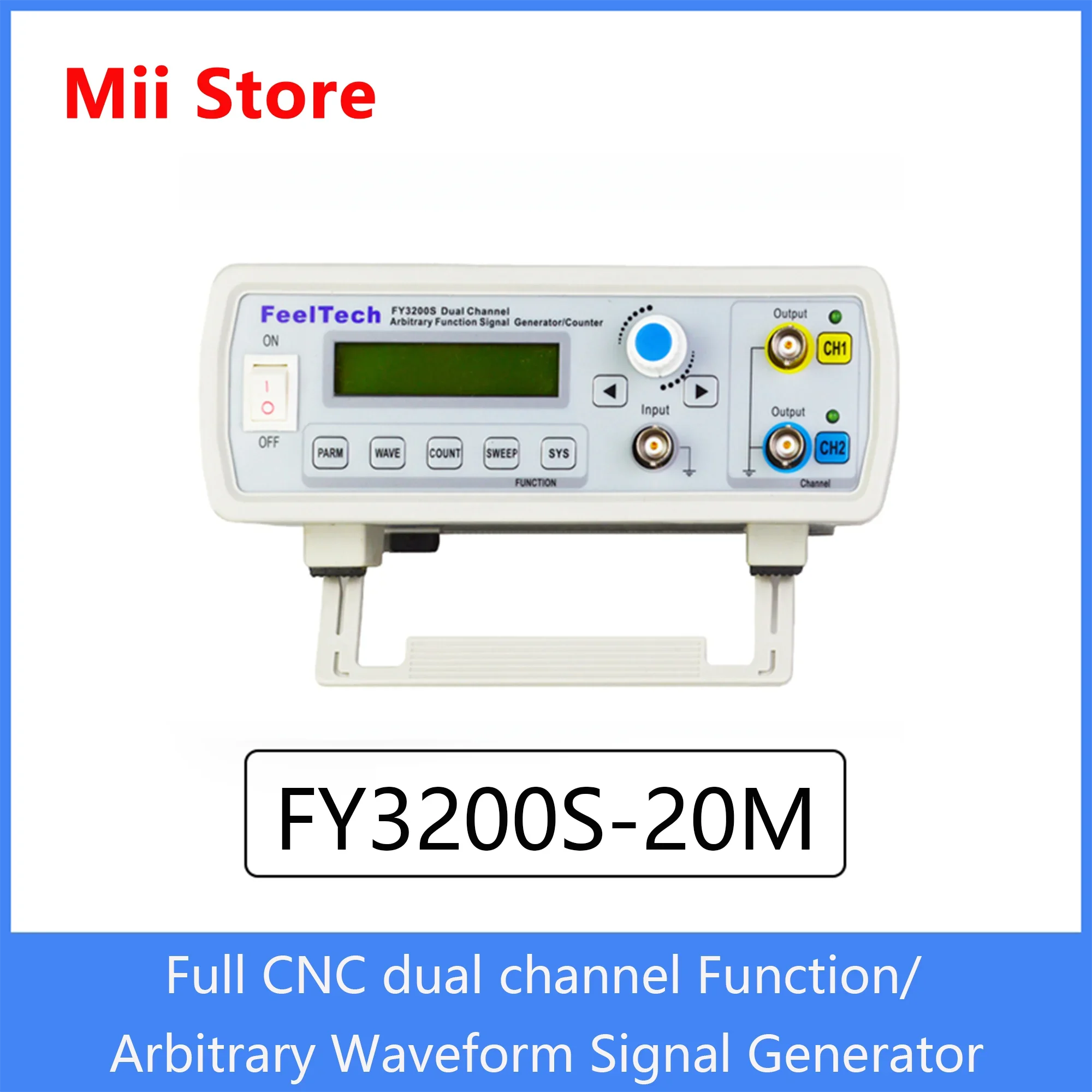 

FY3200S-20MHz DDS Signal Generator Digital Dual-channel Function DDS Frequency Generator Frequency Meter