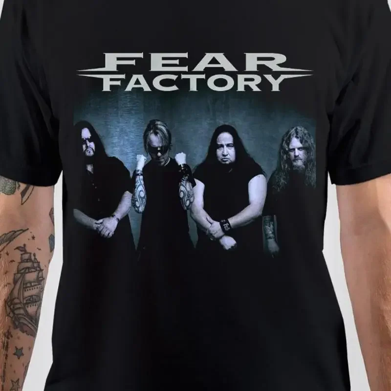 Fear Factory Band Black Heavy Cotton Full Size T Shirt