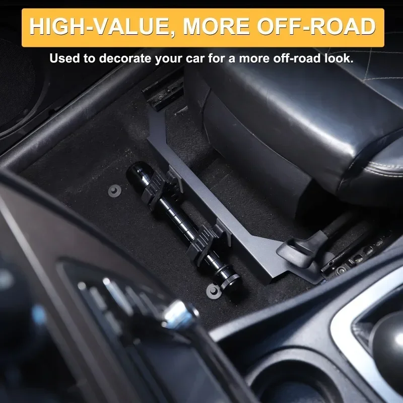 

For Seat Leon 2008-2012 Aluminum Alloy Black Car Under Seat Flashlight Holder Bracket Interior Car Accessories