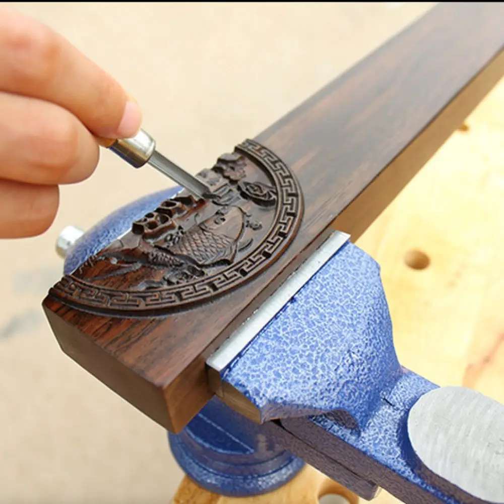 Universal Bench Vise Rotating Table Clamp High Carbon Steel Fixture For Handicraft Metalwork Repairing Hardware Tool