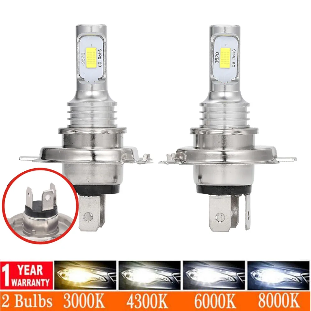 

2Pcs Car Fog Light Bulb LED H4 H7 H8 H9 H11 9005 HB3 9006 HB4 CSP Chip Super Bright HeadLamp 6000K 8000K Car Lights