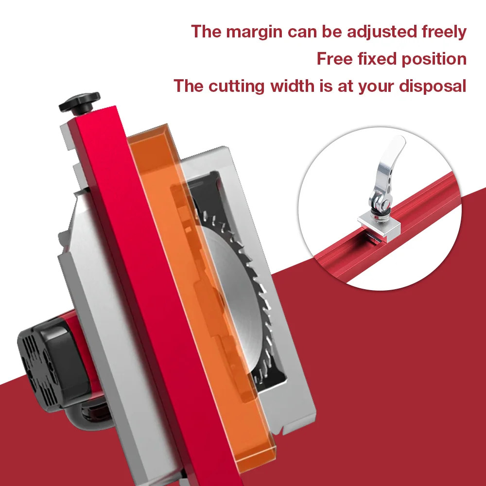 Quick-fix Cutting Machine Base Guide Rail Adjustable Circular Saw Guide Rail  2-Way Precision Positioning Clamp for Woodworking