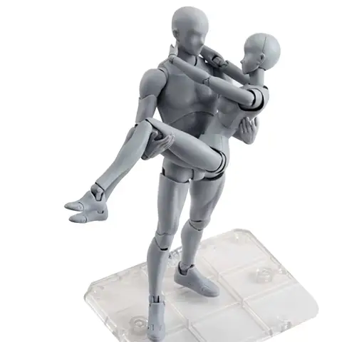 Figura corporal para dibujar bocetos, cuerpo Chan, juguete de dibujo, muñeca, conjunto masculino y femenino, modelo de figura de acción móvil de PVC para arte artístico sin caja