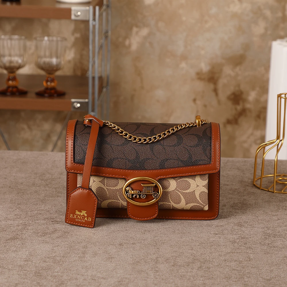 Light Luxury Women's Bag 2026 New High-End Contrasting Color Single Shoulder Underarm Bag, Niche Designer Fashion Chain Diagonal