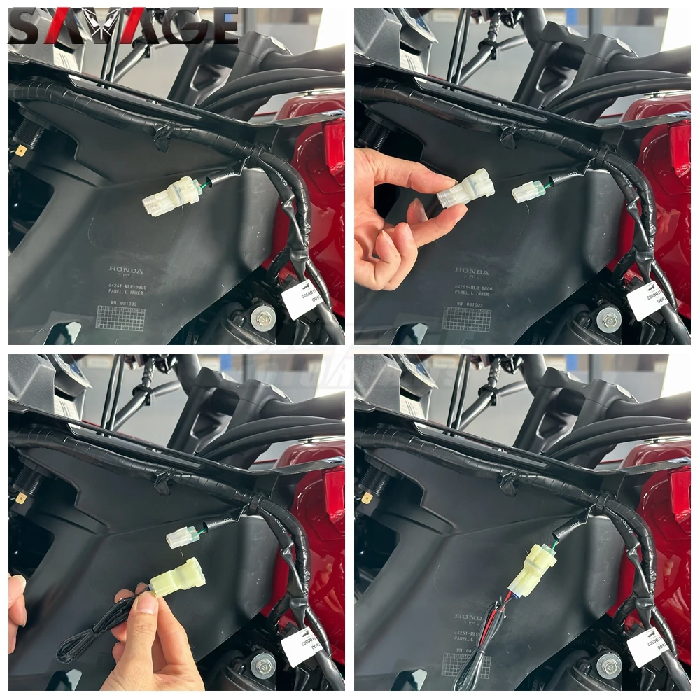 3.0 USB Quick Charge Power Outlet Connector For Honda NX400 NX500 CB 500X 500F 500R 650F CBR 650R Auxiliary Power Cable Adapter