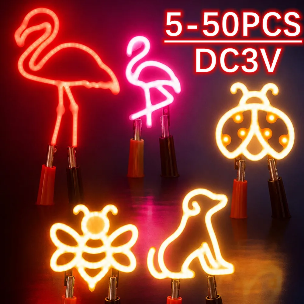 5/20/50Pcs LED COB Micro Flash Candles Edison 3V LED Color Filament Diode Birthday Party christmas Decoration  Accessories DIY