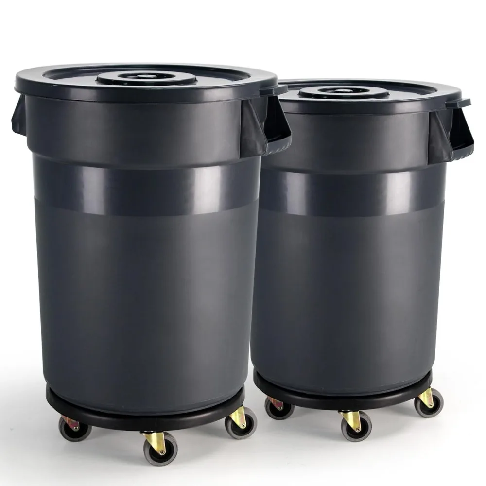

Набор из двух частей: колесные мусорные баки для улицы на 32 галлона с крышками для использования в дворе, бизнеса и в саду.